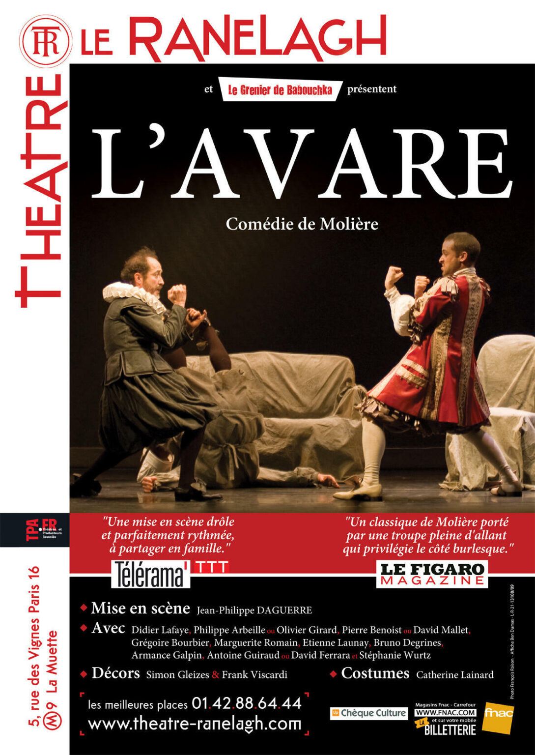 L'Avare - Théâtre Le Ranelagh Paris